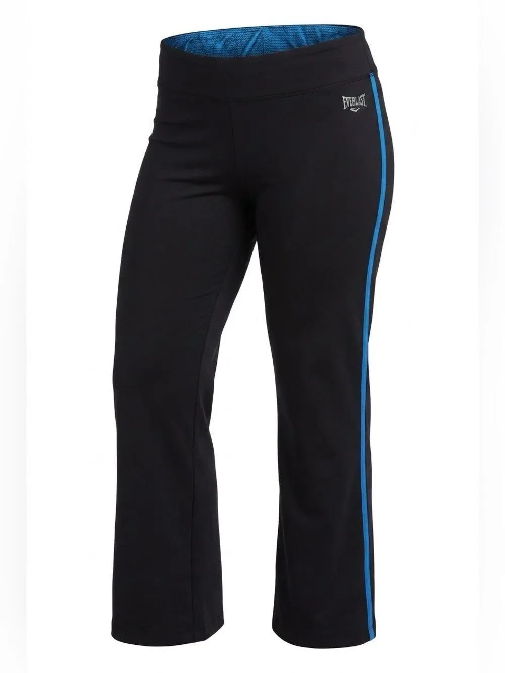 EVERLAST MISSY EVERDRI PANT IN BLACK WITH BLUE SIZE LARGE